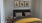 a bed in a room